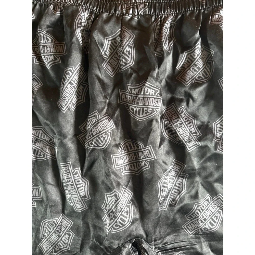Men’s Vintage Harley Davidson Silk Boxers Sz. XL Black & Gray